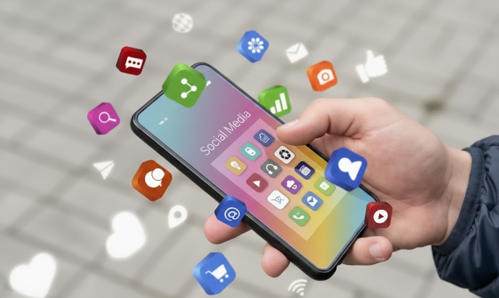 mobile marketing ilnustration